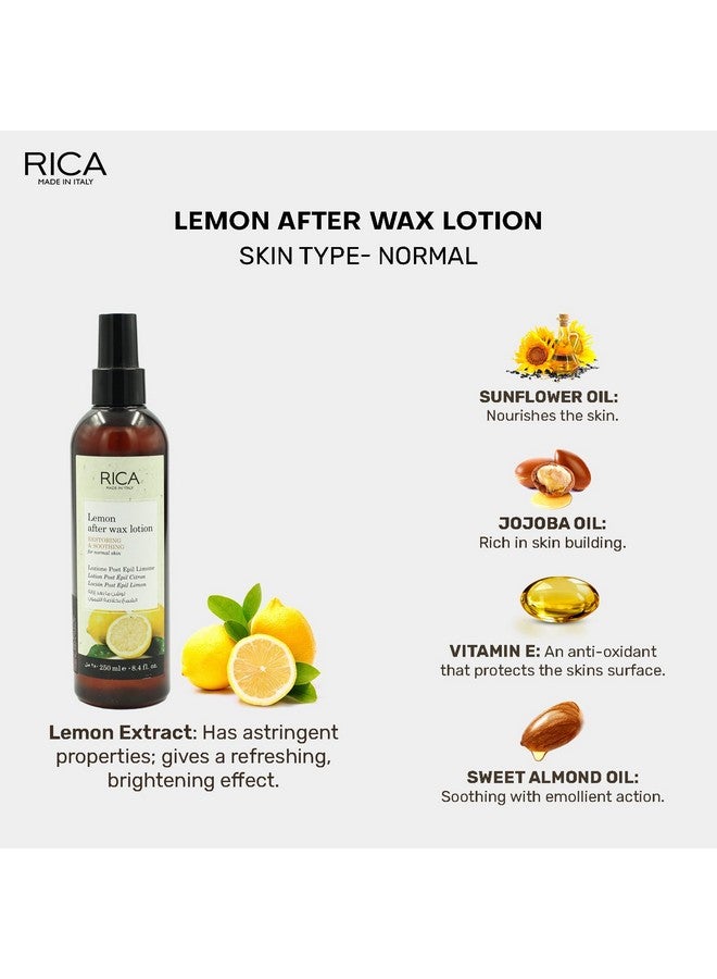 ريكا لوشن ريكا بعد إزالة الشعر بالليمون للبشرة العادية مع زيت عباد الشمس وزيت الجوجوبا وفيتامين إي - 250 مل - Image 2