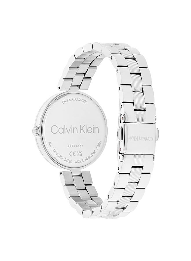 CALVIN KLEIN ساعة يد نسائية من الستانلس ستيل بعقارب دائرية الشكل 25100015 - 32 ملم  - Image 3