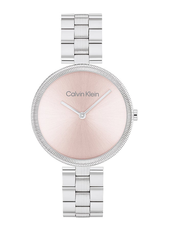 CALVIN KLEIN ساعة يد نسائية من الستانلس ستيل بعقارب دائرية الشكل 25100015 - 32 ملم  - Image 1