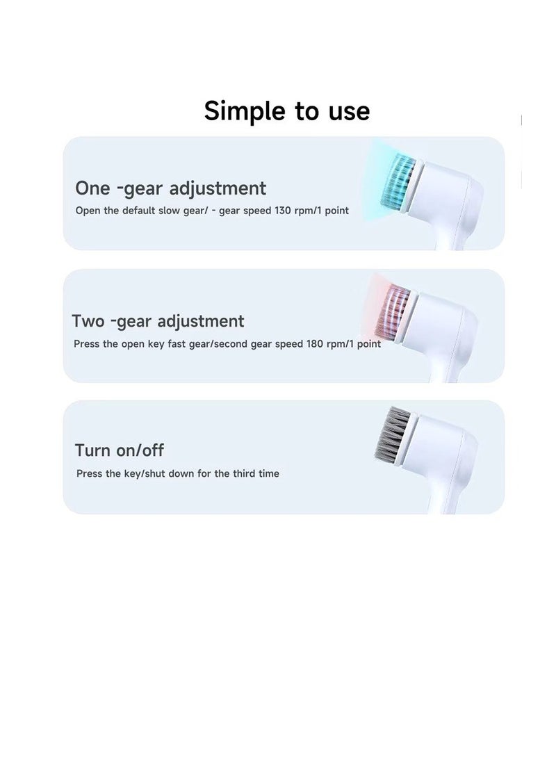 فرشاة تنظيف كهربائية محمولة متعددة الوظائف للحمام والمطبخ، أدوات تنظيف يدوية كهربائية، منظف حوض الاستحمام والنوافذ والأطباق والسجاد والدش - Image 3