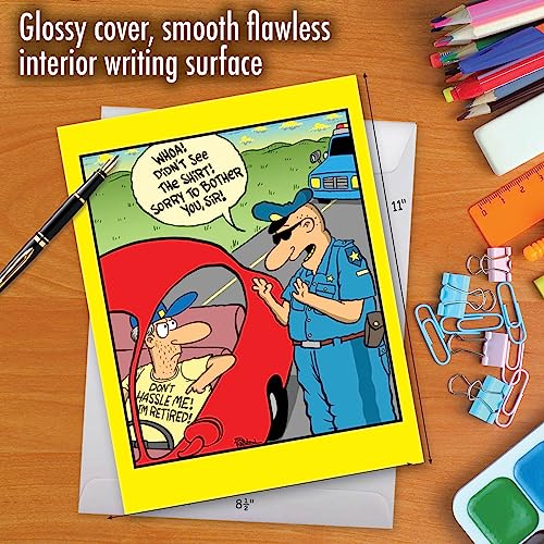 NobleWorks Oversize Hysterical Retirement Paper Card From Us 8.5 x 11 Inch with Envelope (1 Pack) Large Jumbo Co-Worker, Good Luck Retired T-Shirt J6069RTG-US - Image 5