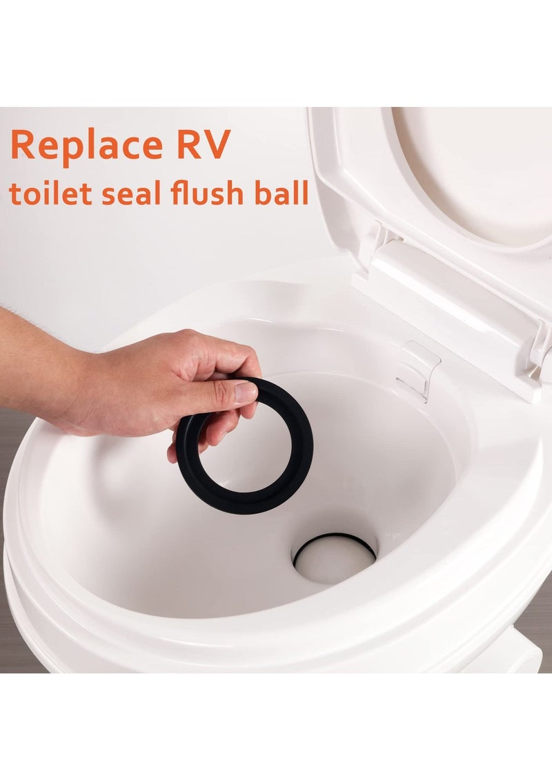 SYOSI RV Toilet Flush Ball Seal Replacement RV Accessories Flush Ball Gaskets for Dometic 300/310/320, Perfect Replacing Solve The Toilet Leakage Problem, Part Number 385311658 (2 Pack)  - Image 4