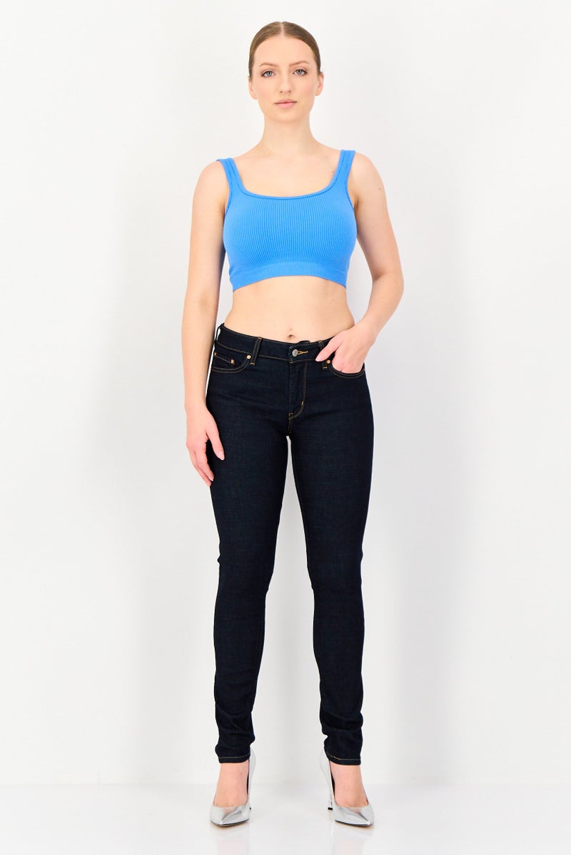 Levi's Women Skinny Fit Wash Stretchable Denim, Navy - Image 4