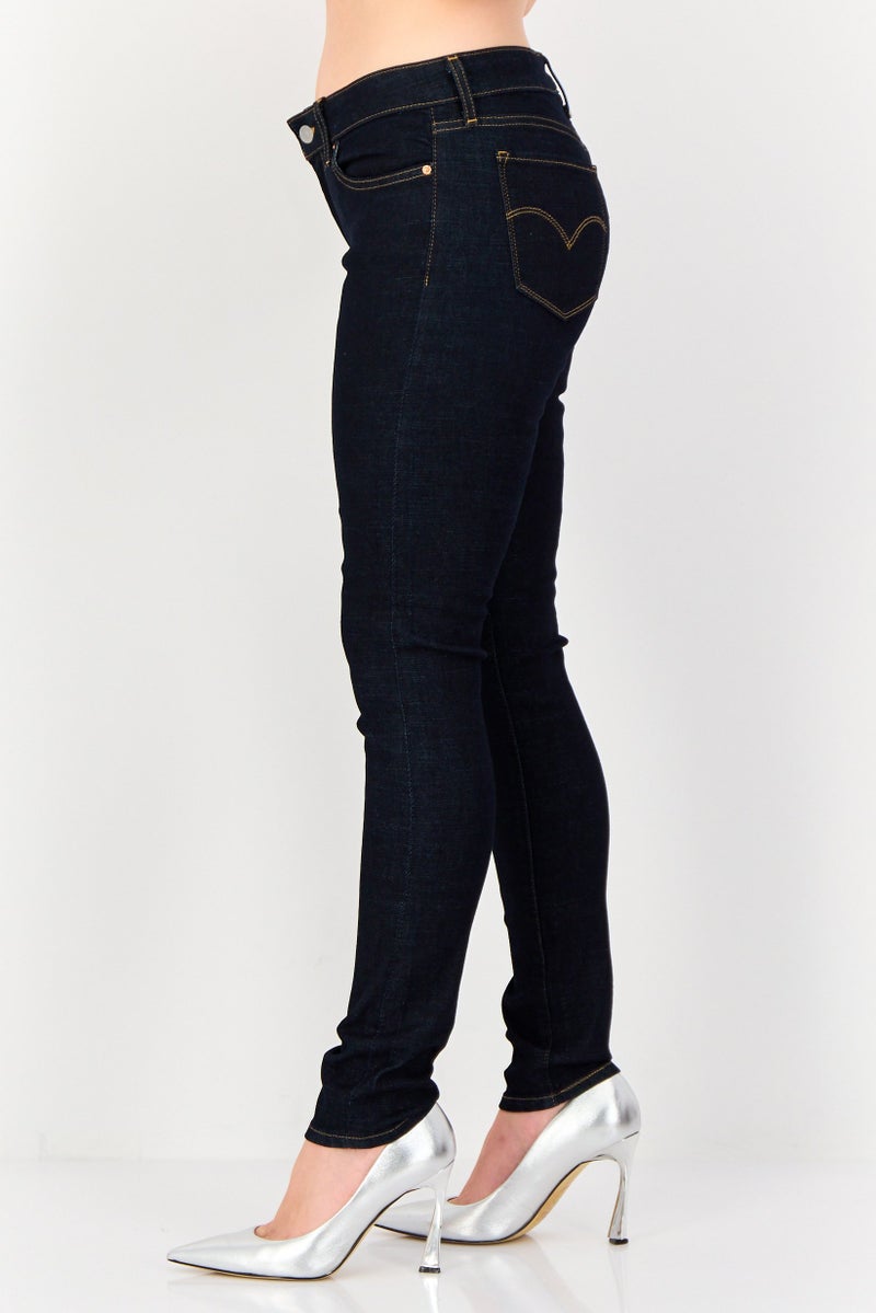 Levi's Women Skinny Fit Wash Stretchable Denim, Navy - Image 3