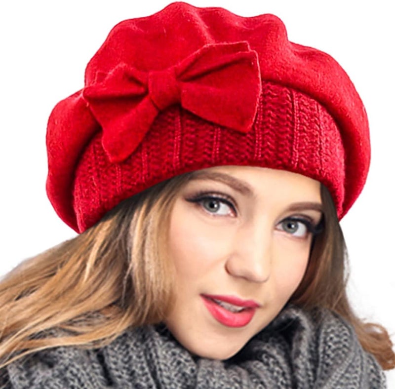 VECRY Women's 100% Wool Bucket Hat Felt Cloche Beret Dress Winter Beanie Hats - Image 1