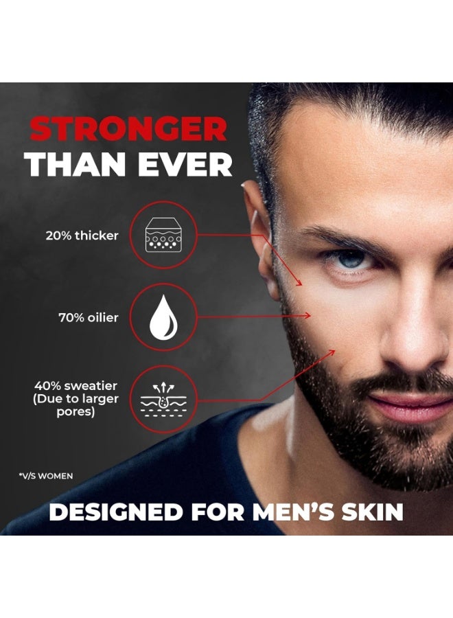 بيردو غسول الوجه بالفحم المنشط للرجال، 100 مل | لتنظيف المسام بعمق وإزالة الأوساخ | غسول الوجه لحب الشباب والبثور | غسول الوجه للبشرة الدهنية - Image 3