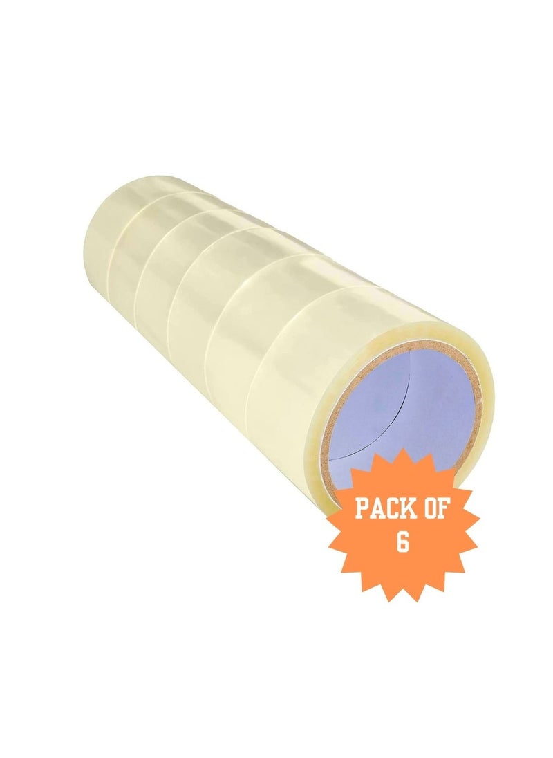 Nice Pack 2inch 45 yards Clear Packing Tape Pack of 6 Rolls Heavy Duty Packaging Tape for Shipping, Packaging, Moving and Sealing  - Image 1