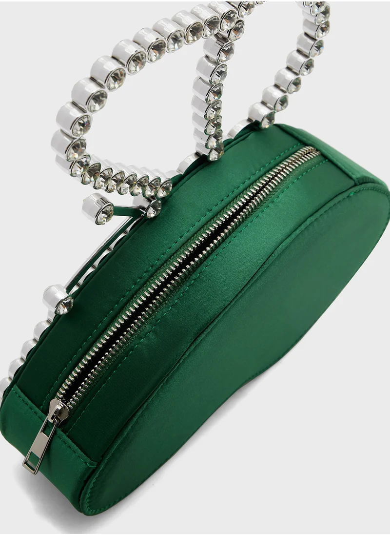 Khizana Diamante Butterfly Clutch Bag