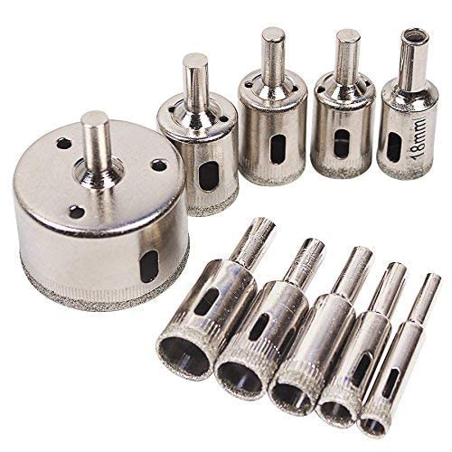 uptodateproducts 850mm Diamond Coated Core Hole Saw Drill Bits Tool Cutter For Tiles Marble Glass Granite Drilling 10 Pcsset - Image 1