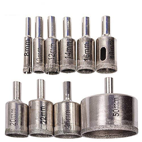 uptodateproducts 850mm Diamond Coated Core Hole Saw Drill Bits Tool Cutter For Tiles Marble Glass Granite Drilling 10 Pcsset - Image 2