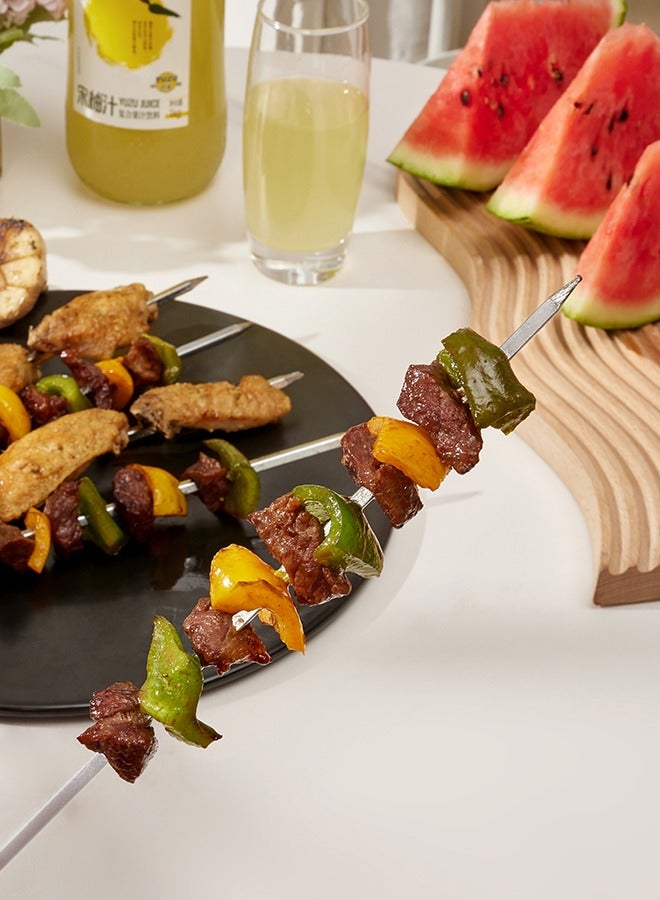 Barbecue Kebab Skewers -12 Piece 50x1cm- Easy-to-Clean Rust and Heat Resistant Iron BBQ Skewers for Grilling, Barbecue, and Outdoor Cooking - Skewer Set for Meat, Vegetables, and Shish Kebab - Image 3