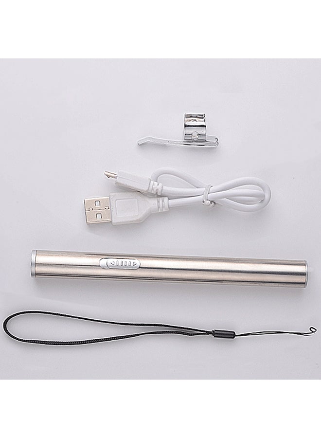 USB Mini Rechargeable Camping Flashlight Yellow 13.0x1.3x1.3cm - Image 3