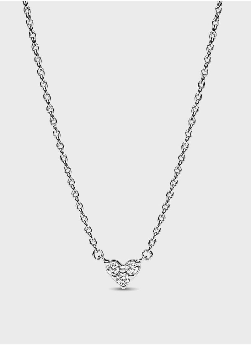 PANDORA Triple Stone Heart Collier Necklace - Image 1