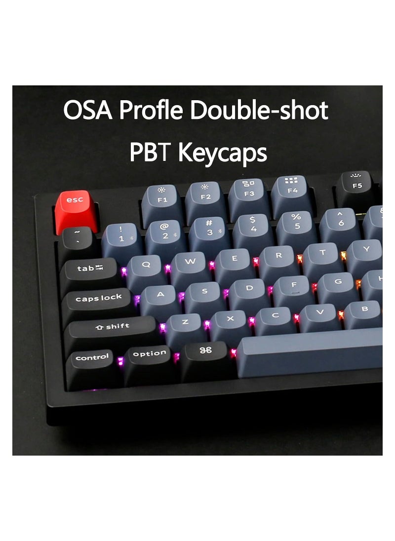 Keychron - K10 Pro QMK/VIA Custom Wireless Mechanical Keyboard, Hot-Swappable Full Size 108 Keys Programmable RGB LED Backlit Red Switch, Bluetooth/USB-C Wired Gaming Keyboard for Mac Windows Linux - Image 1