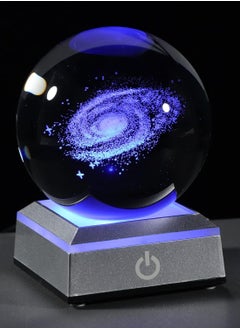 RARELY RARELY 3D Solar System Crystal Ball with LED Colorful Lighting Touch Base  Solar System Model Decor Science Astronomy Gifts For Teacher friend Brother Colleague Gift  - Image 1
