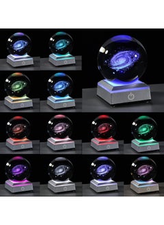 RARELY RARELY 3D Solar System Crystal Ball with LED Colorful Lighting Touch Base  Solar System Model Decor Science Astronomy Gifts For Teacher friend Brother Colleague Gift  - Image 2