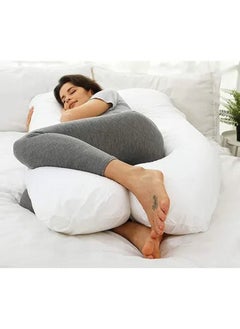 Arabest U-Shaped Comfort Maternity Pillow, Comfortable Sleep, Microfiber White 120x70x25 cm  - Image 1
