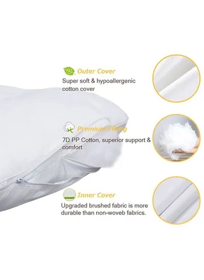 Arabest U-Shaped Comfort Maternity Pillow, Comfortable Sleep, Microfiber White 120x70x25 cm  - Image 5