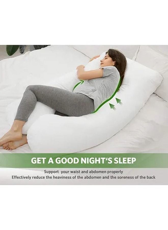 Arabest U-Shaped Comfort Maternity Pillow, Comfortable Sleep, Microfiber White 120x70x25 cm  - Image 3