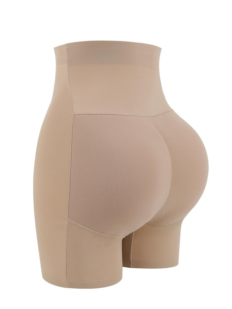 JOYSHAPER Womens Padded Underwear Butt Lifter Panties Butt Lifting Shapewear Tummy Control Booty Enhancer Shorts Beige L - Image 1