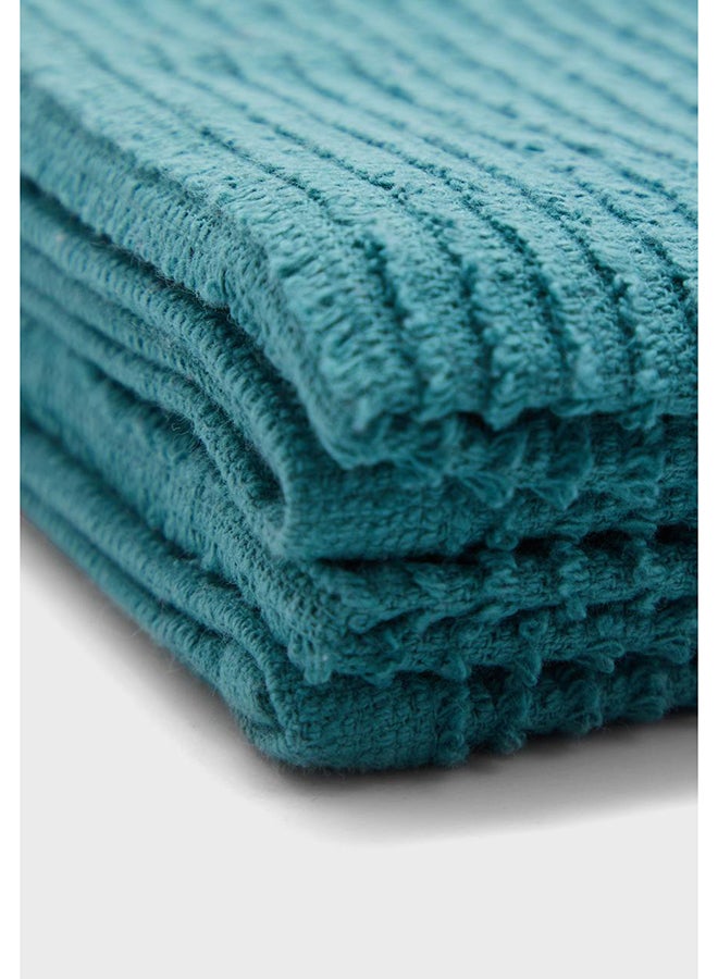 SAF by ARAMS 2-Piece Multi Purpose Towel -Highly Absorbent Quick Dry Kitchen For Every Day Cleaning Towel Set Size : 45 X 70 CM In Blue Color  - Image 4