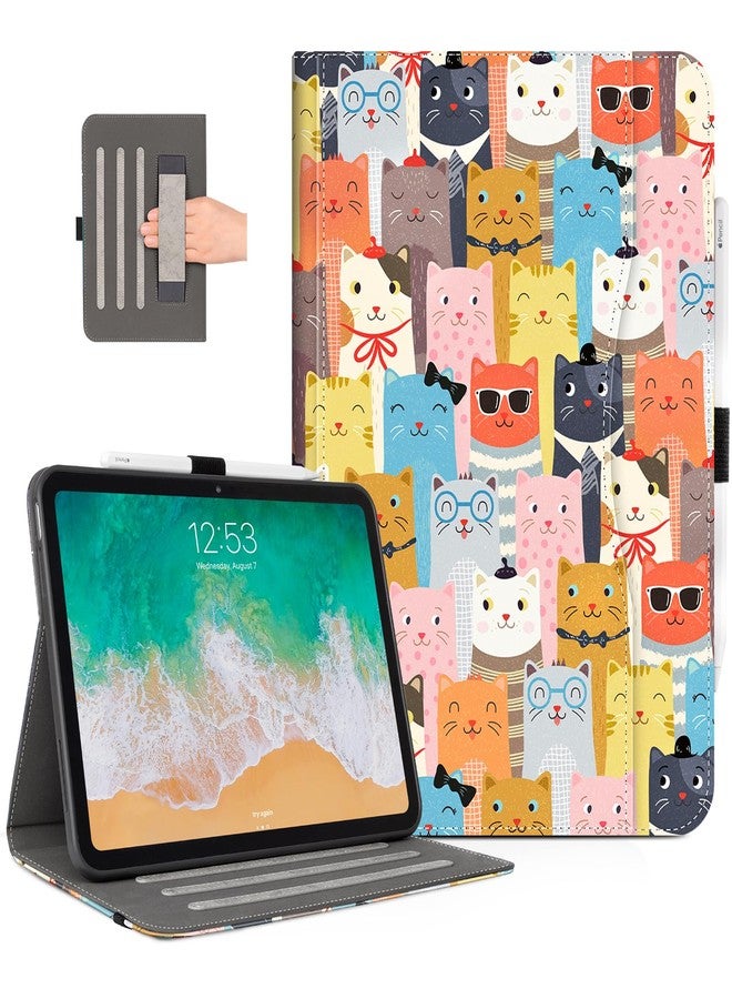 Lokigo Case for iPad 10th Generation 10.9 Inch 2022, iPad (A16) 11th Generation 11 Inch 2025, with Pencil Holder, Heavy Duty Shockproof Hybrid Protective Cover, Funny Cat - Image 1