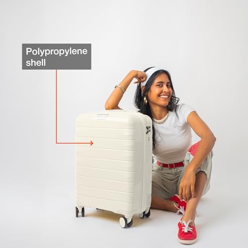 Nasher Miles Vienna Hard-Sided Polypropylene Luggage Set of 3 | 55cm, 65cm & 75cm | 8 Wheels Small, Medium & Large Trolley Bag for Travel | Suitcase (Multicolor) - Image 2