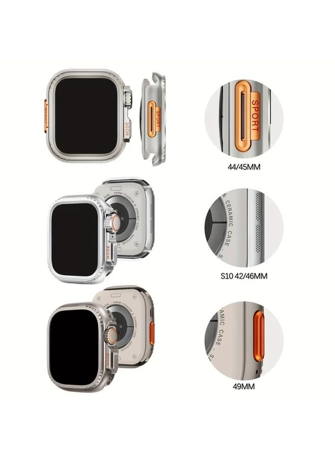 Rugged Golden Metal Case Compatible for iWatch Ultra 3 2 Ultra 49mm Series 11 10 9 8 6 5 4 SE 2 S10 46mm - Image 5