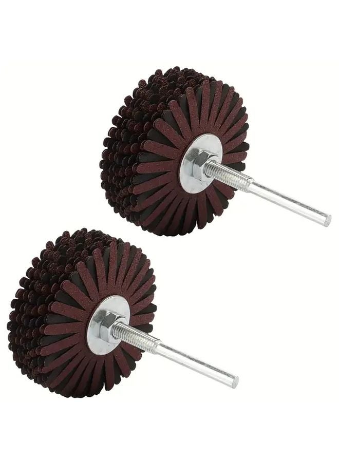 2pcs Abrasive Flap Wheel 120 180 Grit Sanding Grinding Head 1 4 Inch Shank Woodworking - Image 4