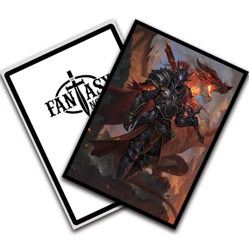 Fantasy North - Lance Vaal - Dragon Knight (Endragos) - 100 Textured Matte TCG Card Sleeves - Fits Magic MTG Commander Pokemon and Other Card Games - Playing Card Sleeves - Image 4