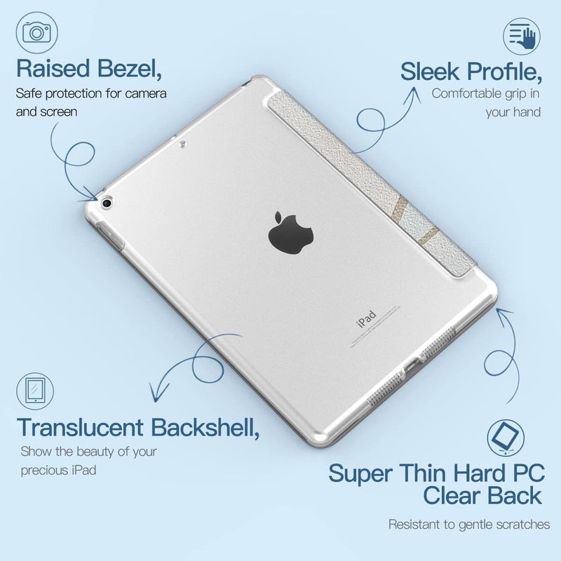 Moca Compatible Smart Flip Cover Case for iPad 9.7 inch 2017 2018 iPad 5th 6th Generation A1893 A1954 A1822 A1823 Smart Case Cover (Pink Blocks, iPad 9.7 inch 2017/2018 Launched) - Image 4