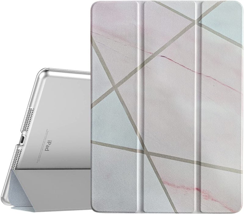 Moca Compatible Smart Flip Cover Case for iPad 9.7 inch 2017 2018 iPad 5th 6th Generation A1893 A1954 A1822 A1823 Smart Case Cover (Pink Blocks, iPad 9.7 inch 2017/2018 Launched) - Image 1