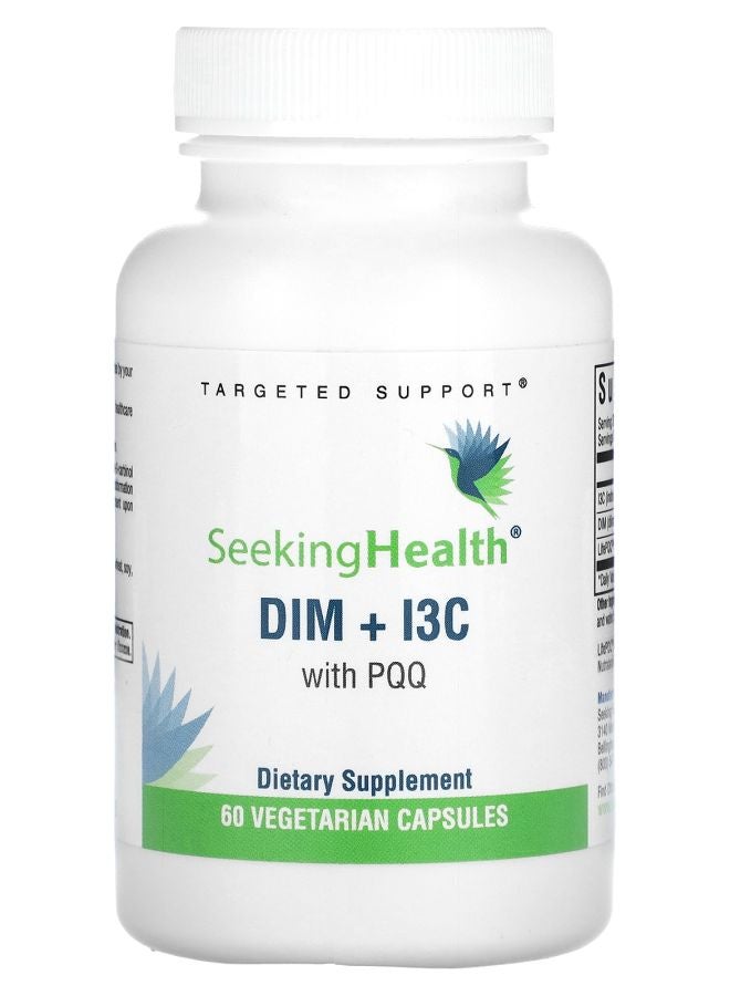 Seeking Health DIM + I3C مع PQQ 60 كبسولة نباتية