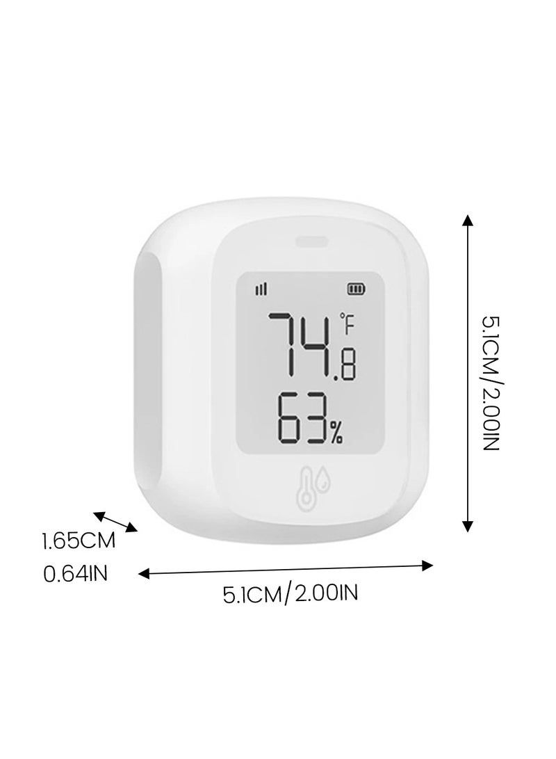 Wifi Temperature Humidity Sensor Tuya Smart Thermometer Indoor Digital Thermometer Hygrometer,App and Voice Remote Monitor