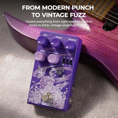Klowra Gnash Dual-Channel Analog Distortion Guitar Effects Pedal, Series/Parallel High-Gain Drive with Wavefolder & Mid-Cut, True Bypass, Fully Analog Through-Hole Circuitry for Modern & Vintage Tones - Image 4