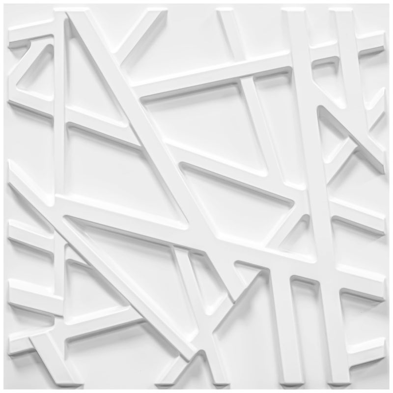 LEVOWAY 33 Pack 3D Wall Panels for Interior Wall Decor, 12''x12'' White Accent Textured Wall Panels, Wall Covering Panles for Living Room, Gaming Room, TV Background, Cover 32 Sq.Ft - Image 1