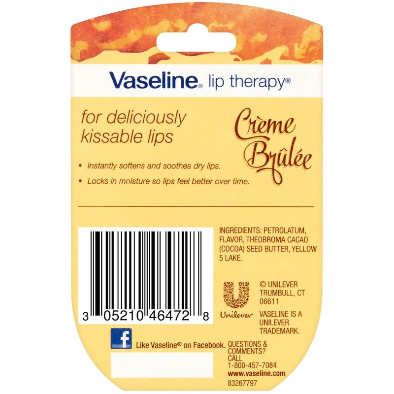 Vaseline Lip Therapy Lip Balm Creme Brulee 025 oz Pack of 4 - Image 2