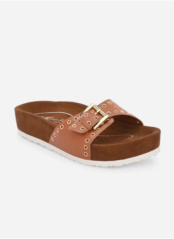Fresh Feet Rivet Detail Buckle Strap Mia Orthopedic Sandals  - Image 3