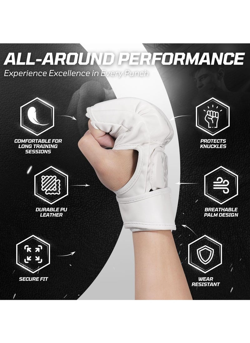 PYC - Boxing Gloves Fingerless MMA Gloves UFC Boxing Fight Gloves for Sanda Sparring Punching Bag Training - Image 1