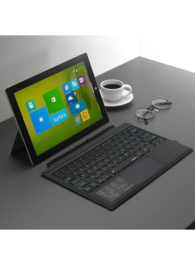 TUNKE Surface Pro 3/4/5/6/7 - Signature Type Cover Black Tablet Keyboards,Portable Wireless Bluetooth Keyboard with Touchpad - Image 3