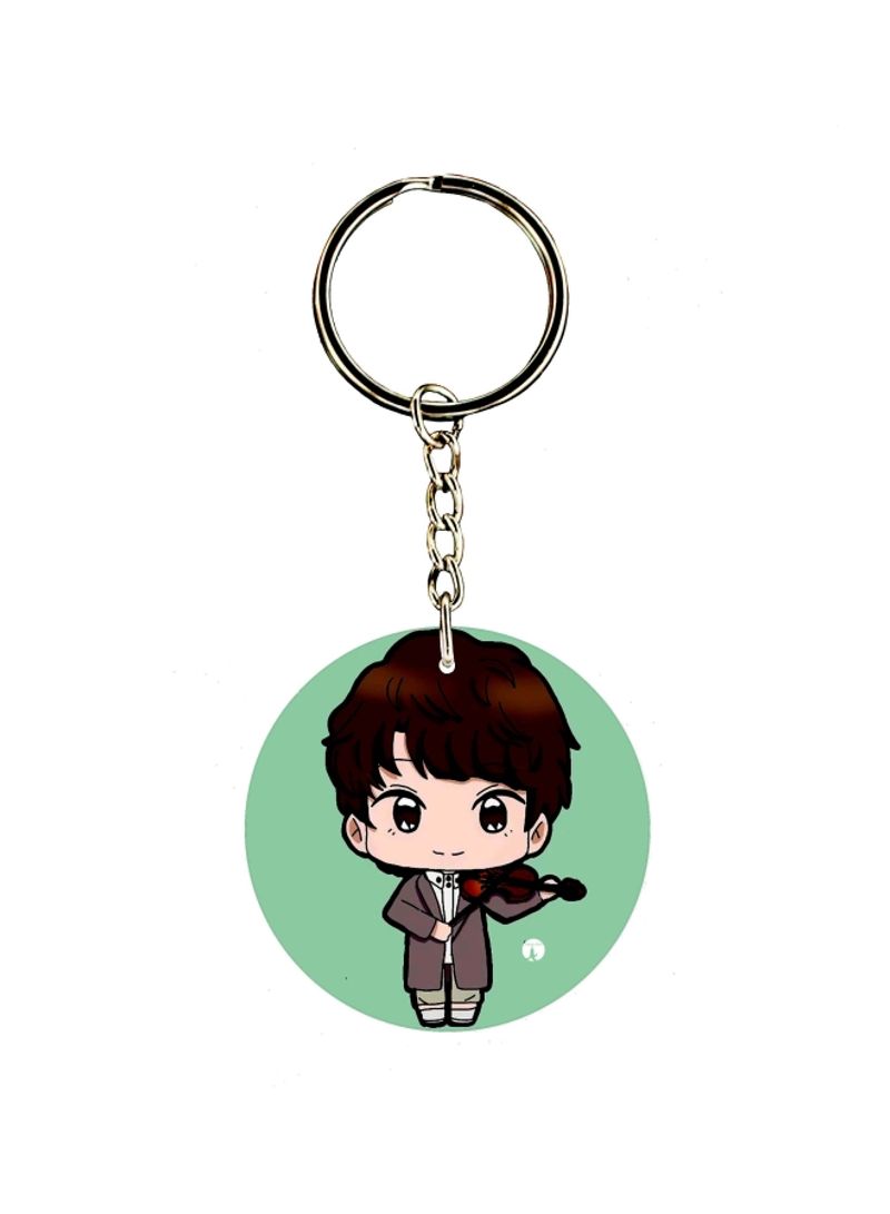 RKN Cartoon Boy Printed Dual Sided Keychain