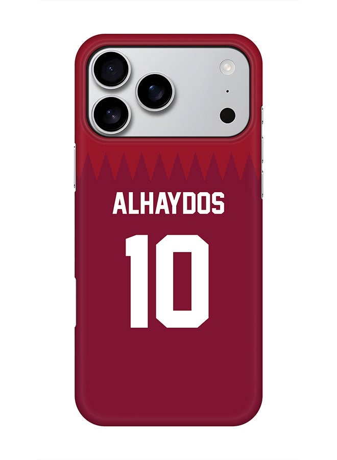 Stylizedd For iPhone 17 Pro Max,Case, [Compatible with MagSafe] Magnetic cover Slim fit Protection Matte, - Football - Qatar,  Alhaydos