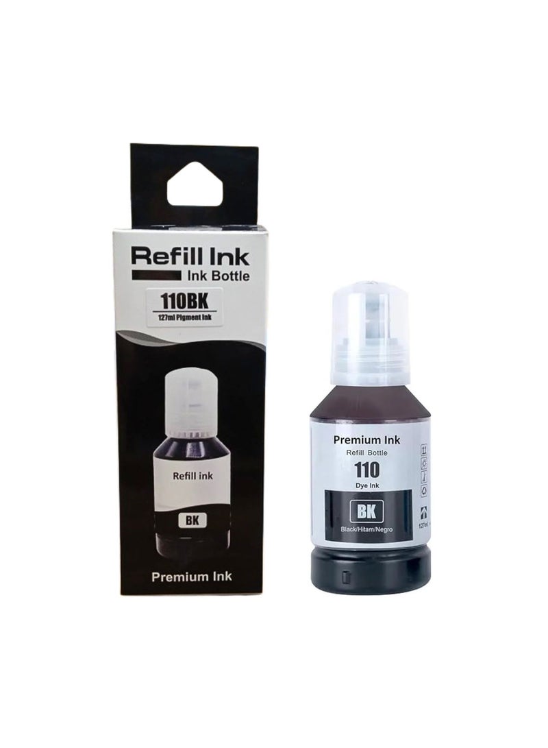 Terabyte 110S ink 127ml for EcoTank for EPSON Black Double for M1100/M1120/ M1140/M1170/M1180/ M2120/M2140/M2170/ M3140/M3170/M3180 - Image 1