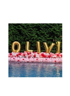 Party with Emma Gold Letter A to Z Balloons 32 inch Large Alphabet Balloons Gold Helium Foil Letter Balloon Banner for Birthday Party Anniversary Wedding Decoration (Gold-Q)  - Image 4