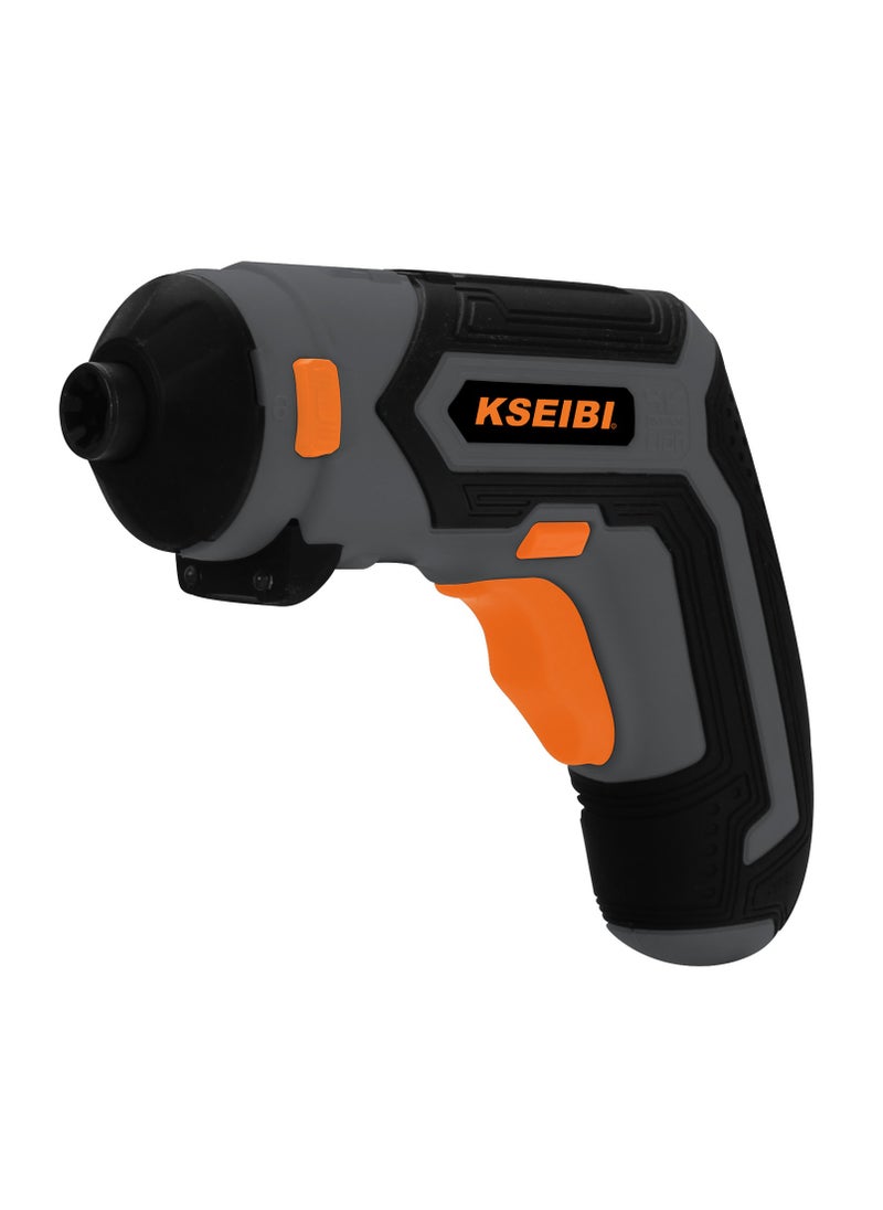 Cordless Screwdriver Rechargeable 4V Max, Size 1/4", No-Load Speed 200 R.p.m, with Charger, Screwdriver Bits 28 Pcs, Bitholder, LED Light, Screw Gun Accessories for Home DIY, Car Repair.