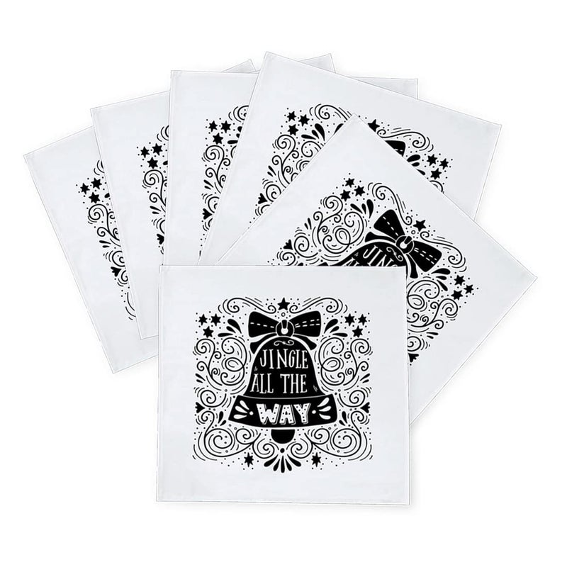 Khakee 6 Pcs Christmas Theme Silk Table Napkins 10x 10 for Xmas Decoration Christmas OrnamentsChristmas Giftxmas21086 - Image 2