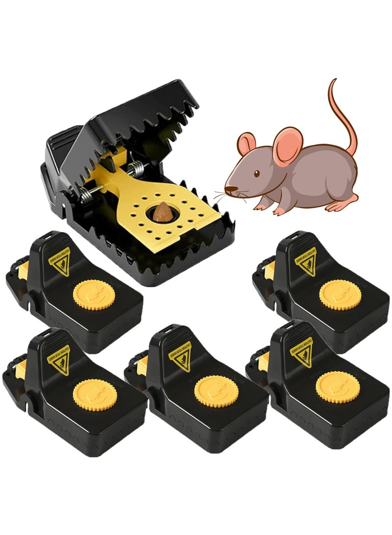 SOLARAE 6 Pcs Mouse Traps, Reusable Rat Trap, Large High Power Spring Mouse Trap, Heavy Duty Snap Rat Trap for Indoor, Outdoor, Kitchen, Garden - Image 1