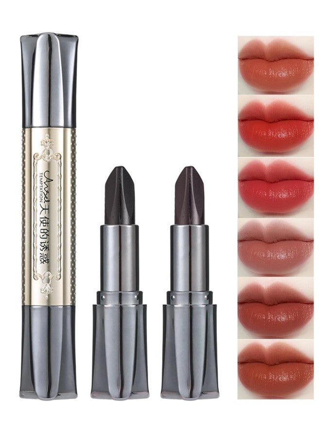 Miaritick 6 Colors In 1 Double Head Lipstick for Women, Silky Velvet Lipstick, No Fade No Stick Cup, Exquisite Appearance, Makeup Gift for Women - Image 1
