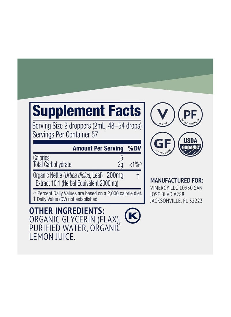 Vimergy - Nettle Leaf Extract 57 Servings 115ml 3.88fl oz - Image 1