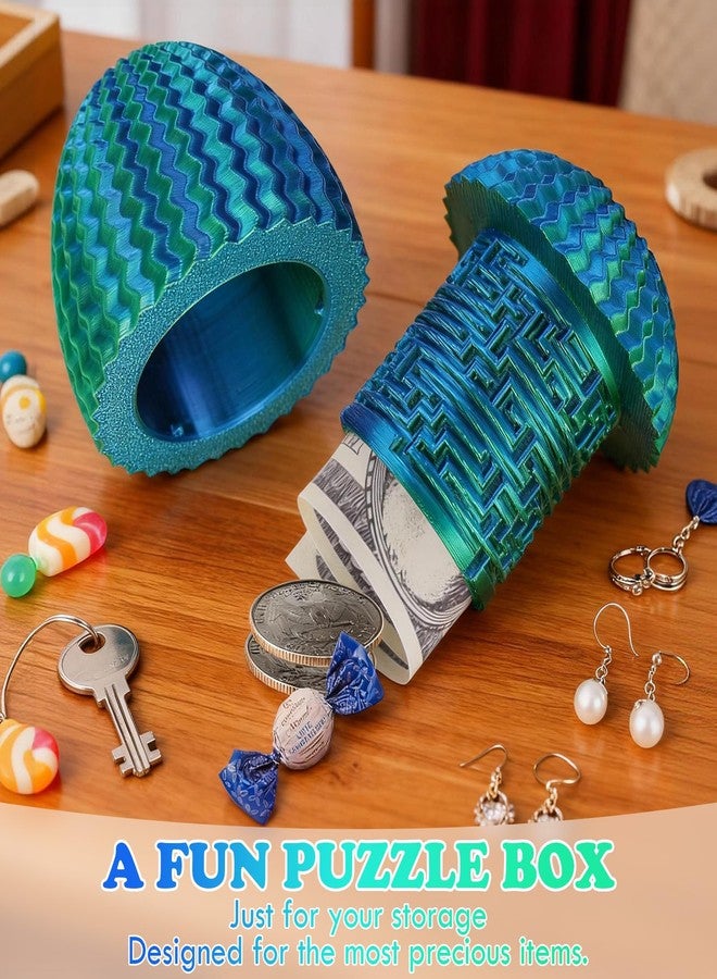 oyeftp Mystery Egg Puzzle Box, Money Puzzle Box for Cash Gifts, Egg-Shaped Puzzle Gift Box, Birthday Wedding Easter Xmas Holiday Celebration Money Gift Ideas, Brain Teaser Puzzle Toy, Easter Basket Stuffers - Image 3